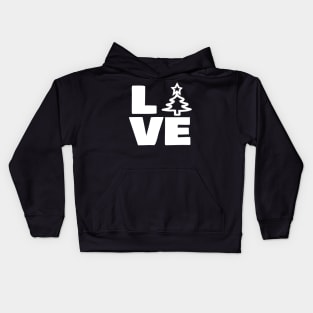 Chonk Love Christmas with Tree Kids Hoodie